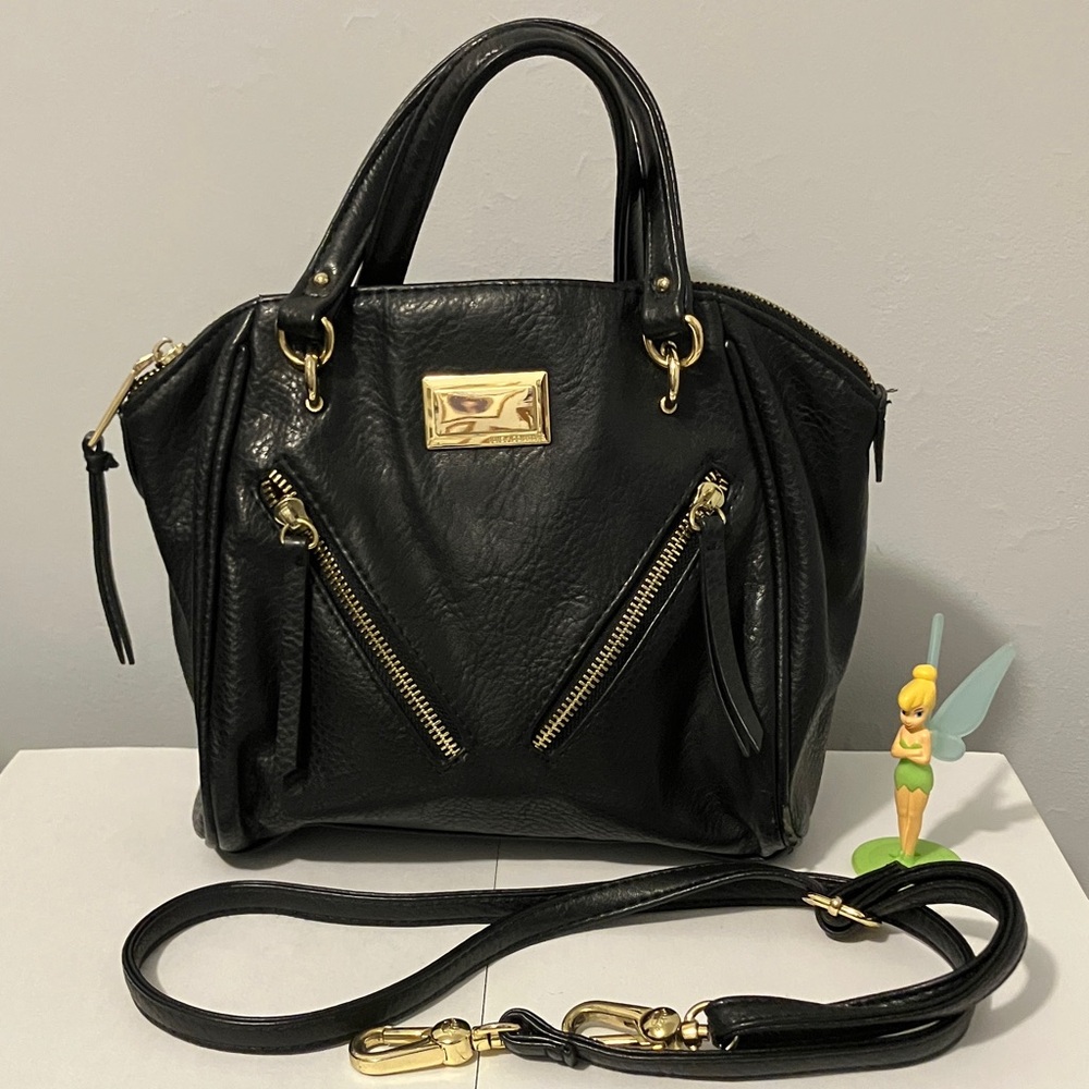 JUICY COUTURE Black Leather Handbag and Crossbody Bag.